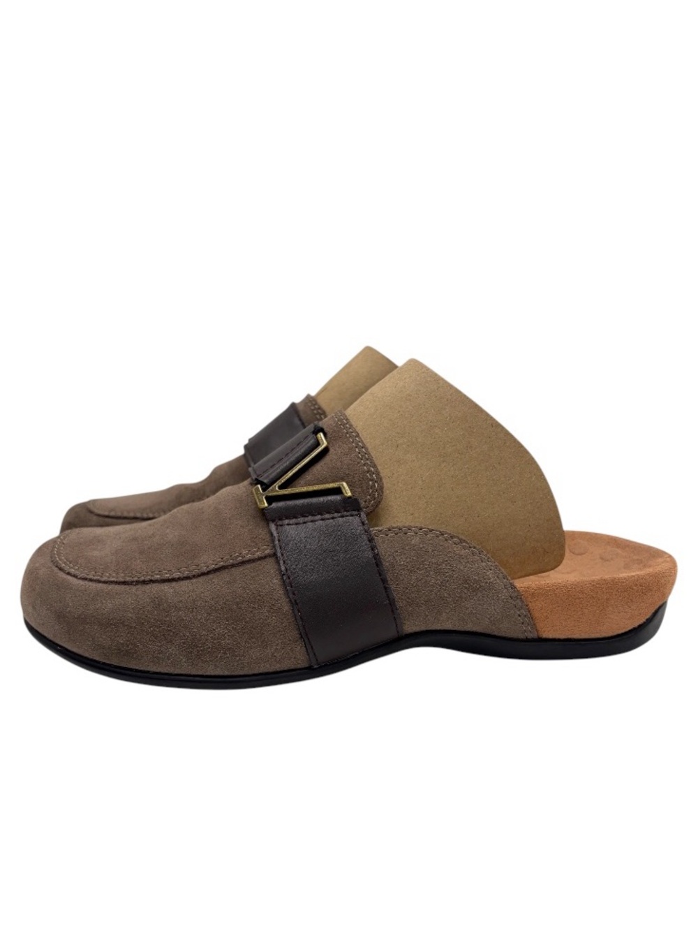 Vionic Brown Suede Mule Loafers Size 7 Orthotic Comfort Slip On Shoes